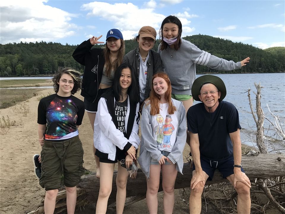 Mr. Berry and his advisees at the lake!